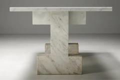 Carrara Marble Table Italy 1970s - 3427257