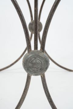 Carrara Marble Top French Iron Garden Table - 3087070