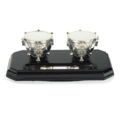 Carrington Company A Royal presentation silver inkstand by Carrington Co - 3779617