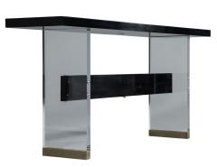 Carrocel Custom Acrylic and Walnut Modern Console - 1994685