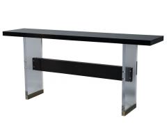 Carrocel Custom Acrylic and Walnut Modern Console - 1994686