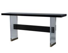 Carrocel Custom Acrylic and Walnut Modern Console - 1994687