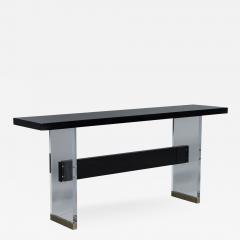 Carrocel Custom Acrylic and Walnut Modern Console - 2002099