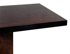 Carrocel Custom Burl Walnut Dining Table with Geometric Base - 1997730