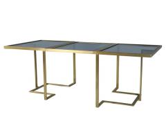Carrocel Custom Modern Brass Glass Expandable Table - 1997700