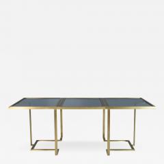 Carrocel Custom Modern Brass Glass Expandable Table - 2002197