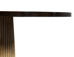 Carrocel Custom Sunburst Round Walnut Dining Table - 1997601