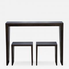 Carrocel Custom Walnut Console Table and Stool Set - 2002095