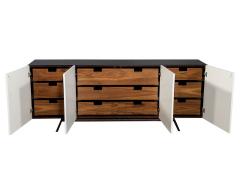 Carrocel Interiors Custom Modern Brass and Walnut Sideboard by Carrocel - 1526473