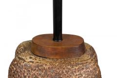 Carstens Keramik Carstens Mid Century West German Ceramic Lava Glazed Brown Table Lamp - 4162924
