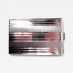 Cartier American Art Deco Sterling Silver 14k Gold Cigarette Case - 4372338