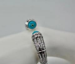 Cartier High Jewelry Diamond Turquoise Bracelet Deco Inspired 12 73 Carat - 3461952