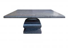 Carved Belgian Bluestone Square Dining Center Table with Baluster form Base - 3476754