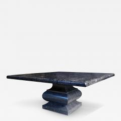 Carved Belgian Bluestone Square Dining Center Table with Baluster form Base - 3479140