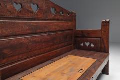Carved Bench With Storing Space 19th Century - 2664659