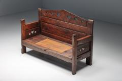 Carved Bench With Storing Space 19th Century - 2664683