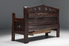 Carved Bench With Storing Space 19th Century - 2664688