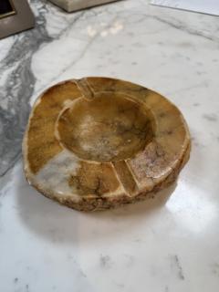 Carved Brown Marble Ashtray - 4725761