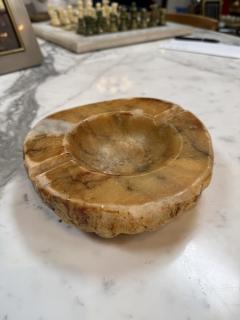 Carved Brown Marble Ashtray - 4725763