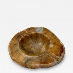 Carved Brown Marble Ashtray - 4727769