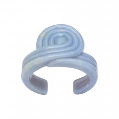 Carved Chalcedony Cuff Bracelet - 445792