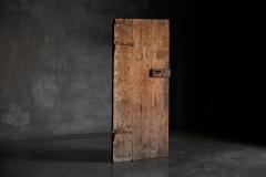 Carved Geometric Vernacular Pine Door Hautes Alpes France 19th Century - 4758669