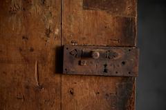 Carved Geometric Vernacular Pine Door Hautes Alpes France 19th Century - 4758672