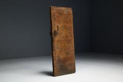 Carved Geometric Vernacular Pine Door Hautes Alpes France 19th Century - 4758693