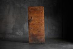 Carved Geometric Vernacular Pine Door Hautes Alpes France 19th Century - 4758696