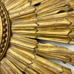 Carved Gilt Wood Church Sunburst Light Circa 1920 - 3042287