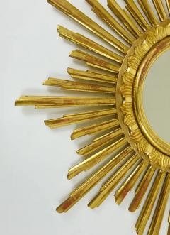 Carved Gilt Wood Sunburst Starburst Wall Mirror Hollywood Regency France 1960 - 4063036