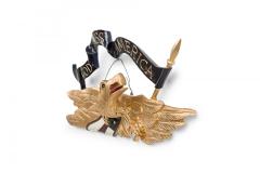 Carved Gilt Wooden Eagle Wall Hanging - 4666993