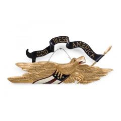 Carved Gilt Wooden Eagle Wall Hanging - 4695053