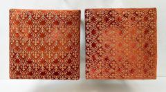 Carved Giltwood Ottomans Benches Embroidered Seats Nailheads Pair Louis XIV - 4577724
