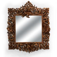 Carved Limewood Mirror Frame In The Manner Of Grindling Gibbons English ca1880  - 2180413