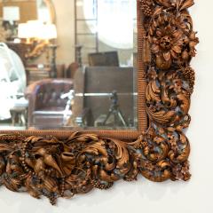 Carved Limewood Mirror Frame In The Manner Of Grindling Gibbons English ca1880  - 2180417