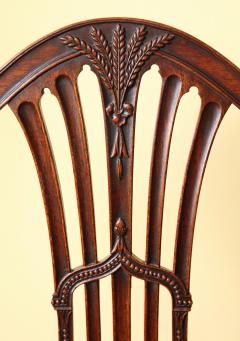 Carved Mahogany Hepplewhite Period Shield Back Side Chairs - 3937139