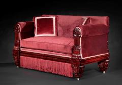 Carved Mahogany Love Seat - 4398269