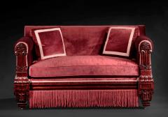 Carved Mahogany Love Seat - 4398270