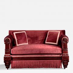 Carved Mahogany Love Seat - 4399075