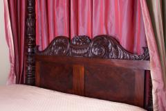 Carved Mahogany Tester Bed in the Style of Anthony Quervelle - 37581