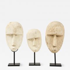Carved Modernist Plaster Mask Sculptures - 1627376