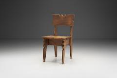 Carved Natural Wood Chair from Fran ois Catroux Collection France 20th century - 2616747