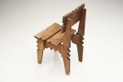 Carved Natural Wood Chair from Fran ois Catroux Collection France 20th century - 2616749