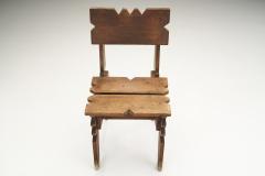 Carved Natural Wood Chair from Fran ois Catroux Collection France 20th century - 2616755