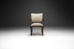 Carved Oak Accent Chair Europe 1930s - 2891364