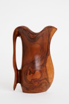 Carved Olive Wood Jug - 2020343