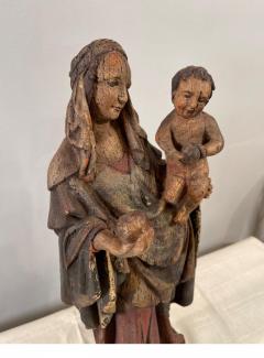 Carved Painted Figure of a Madonna Child - 2550335