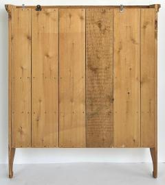 Carved Pine Pine Cone Hanging Wall Cupboard Cabinet With Three Open Shelves - 4189977