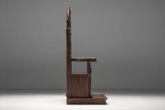 Carved Throne Chairs with Relief Design 20th Century - 2702840